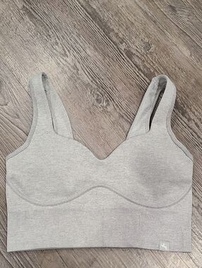 JoyLab Light Gray Seamless Wireless Sports Bra Size Large